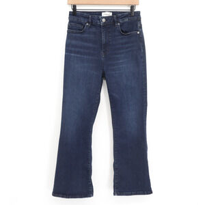 Frame Women's Le Cropped Mini Bootcut Jeans Guilty Blue Sz 29X25.5